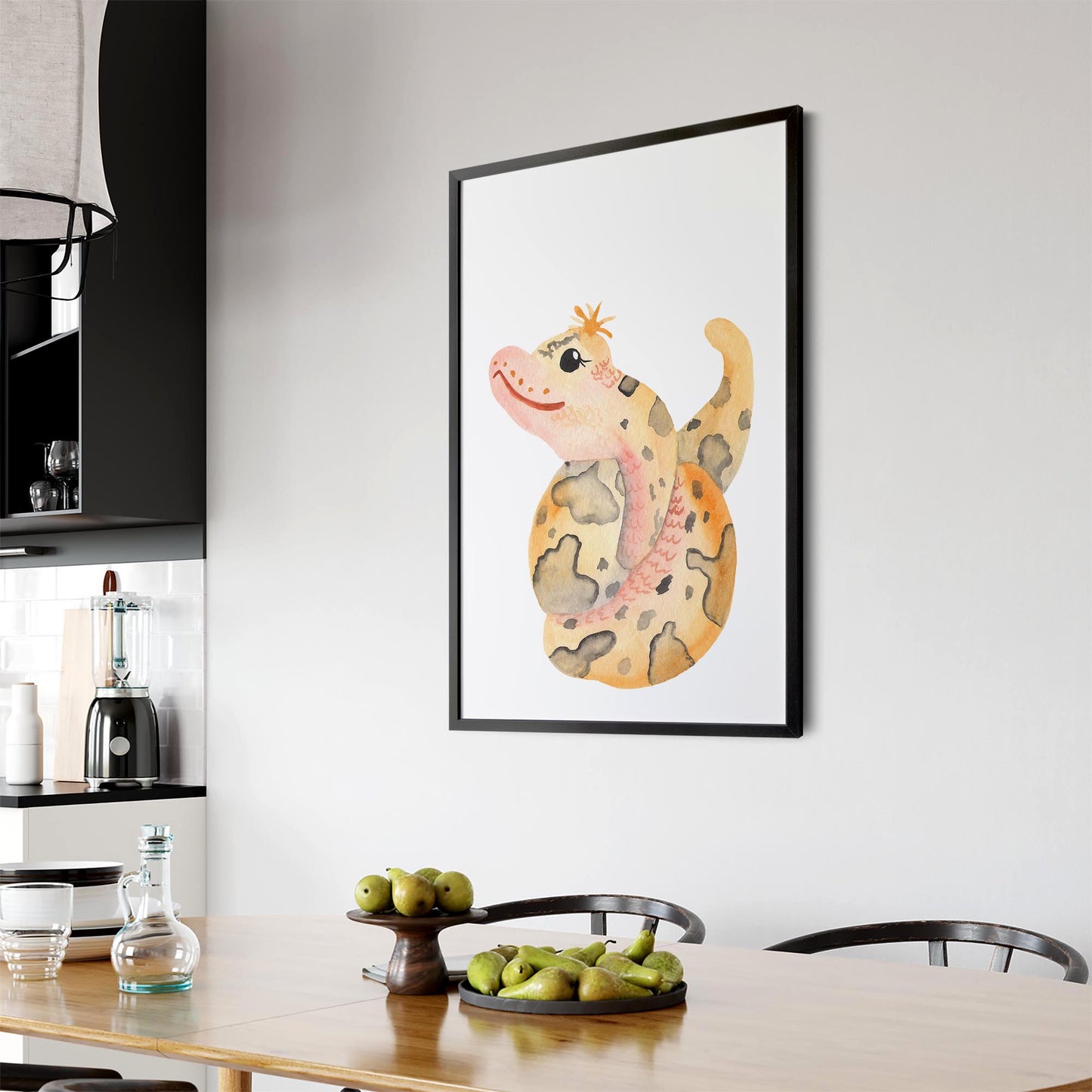 Cartoon Snake Cute Nursery Baby Animal Art - The Affordable Art Company