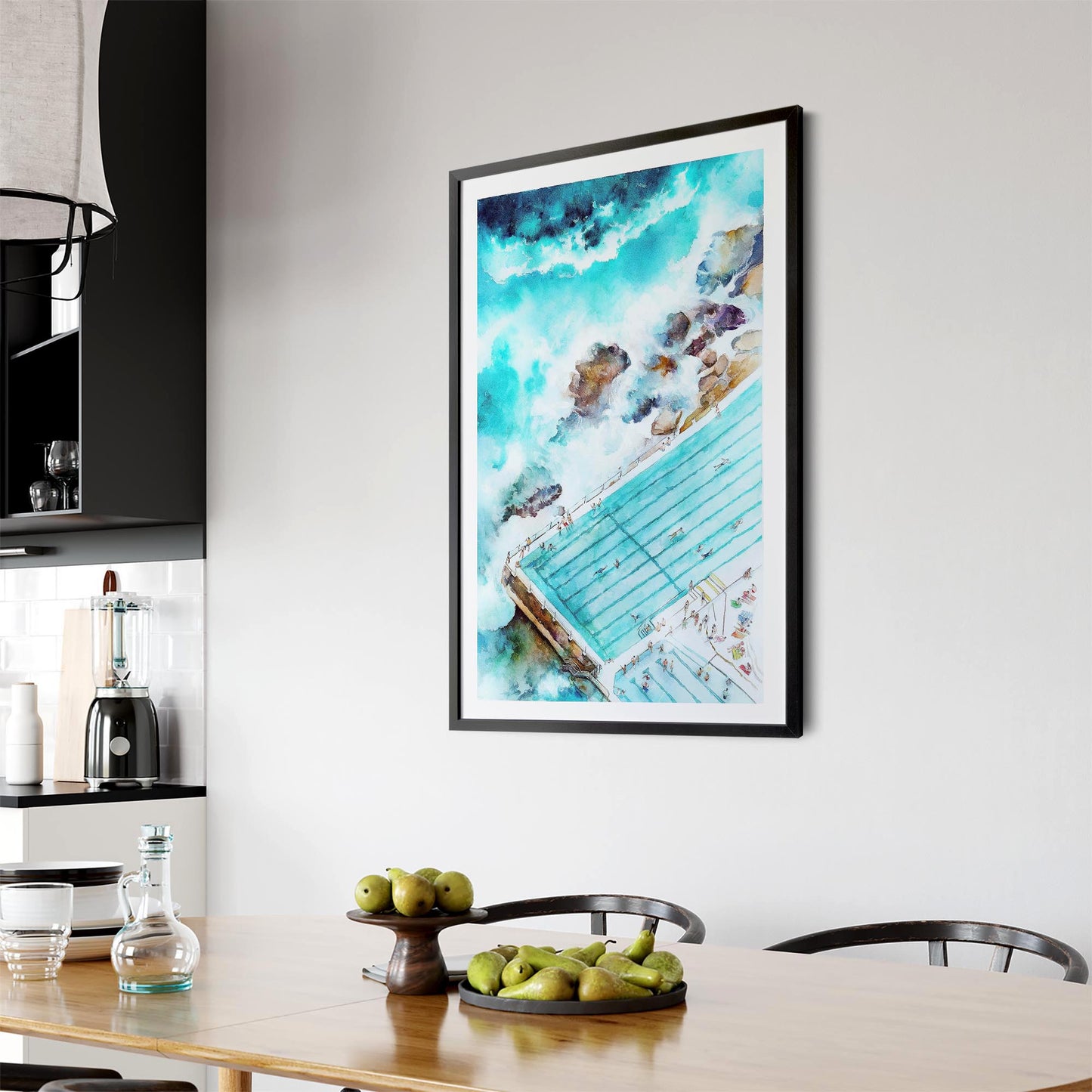 Bondi Sea Baths Sydney Painting Artwork Wall Art - The Affordable Art Company
