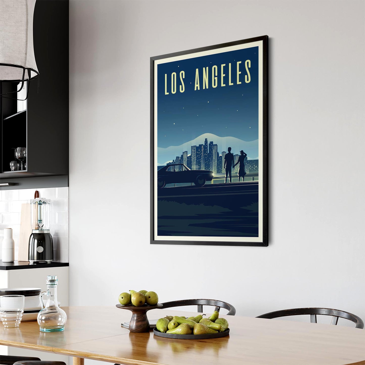 Retro Los Angeles California Travel Vintage Wall Art - The Affordable Art Company