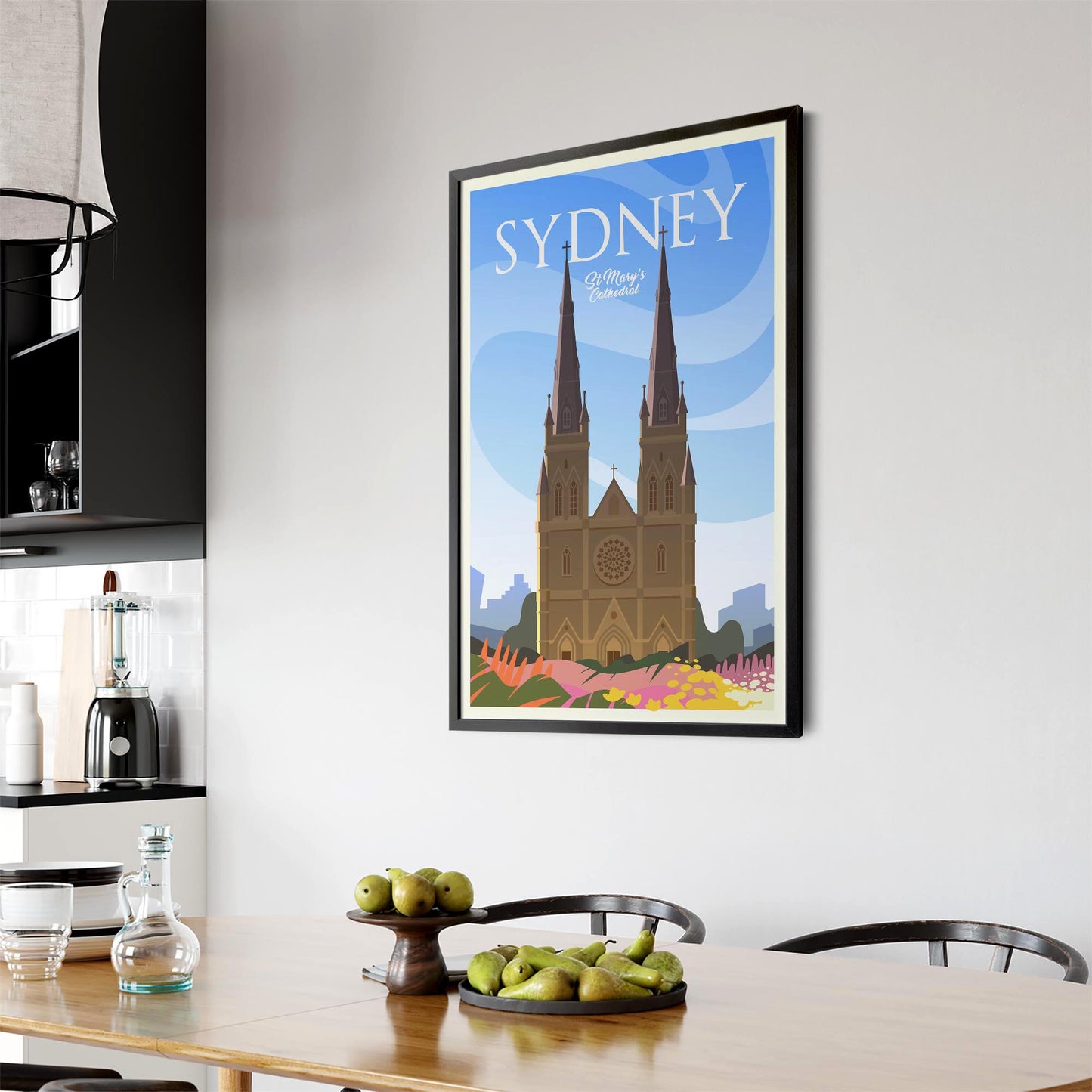 Retro Sydney Australia Vintage Travel Wall Art #1 - The Affordable Art Company