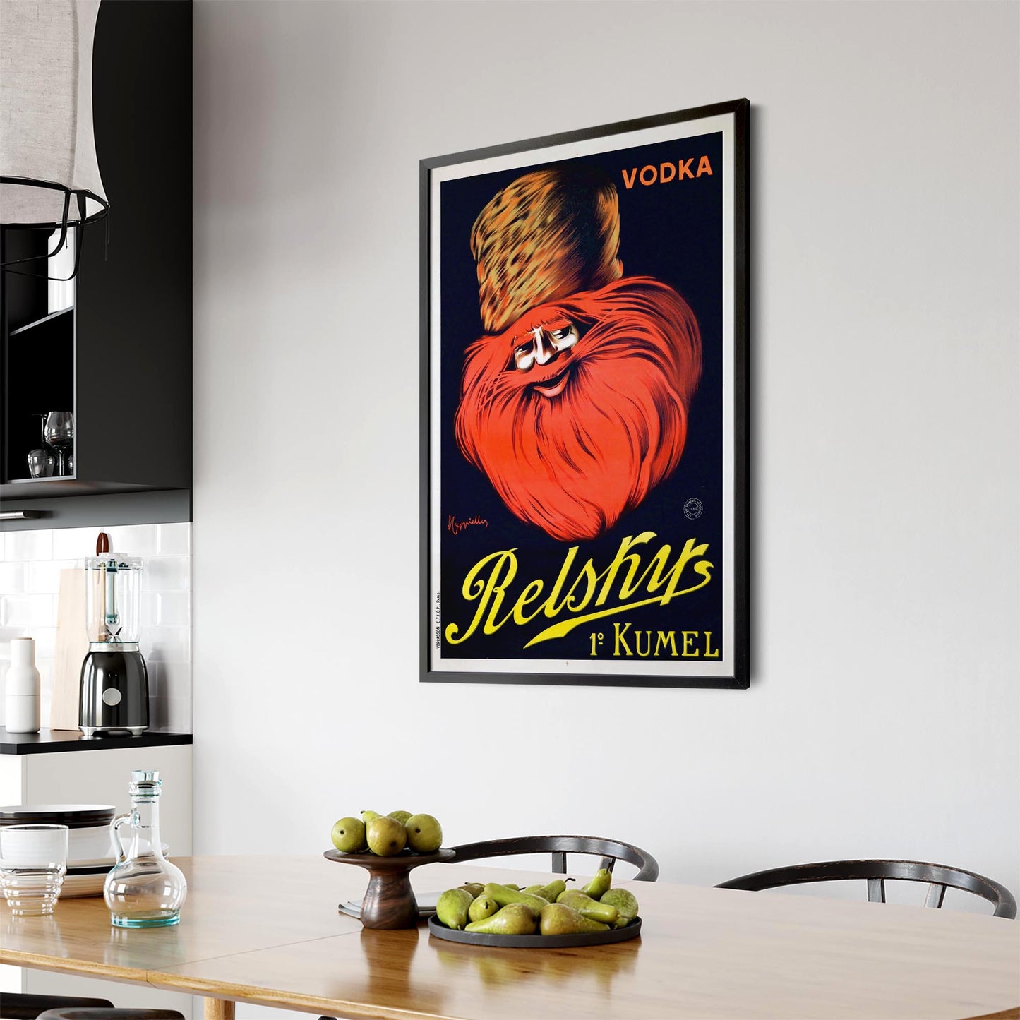 Russian Relsky Vodka Vintage Advert Bar Wall Art - The Affordable Art Company