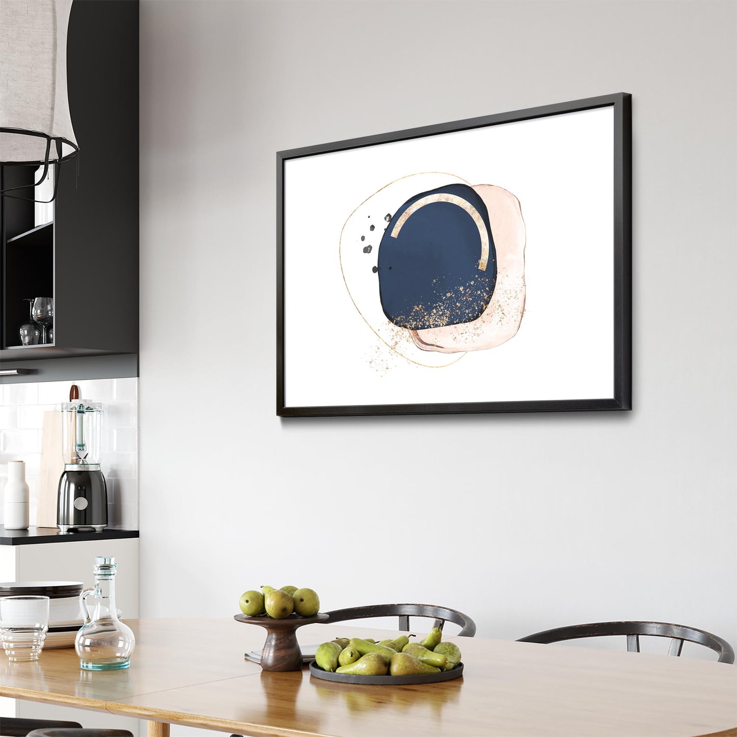 Blue Abstract Painting Minimal Modern Wall Art #11 - The Affordable Art Company