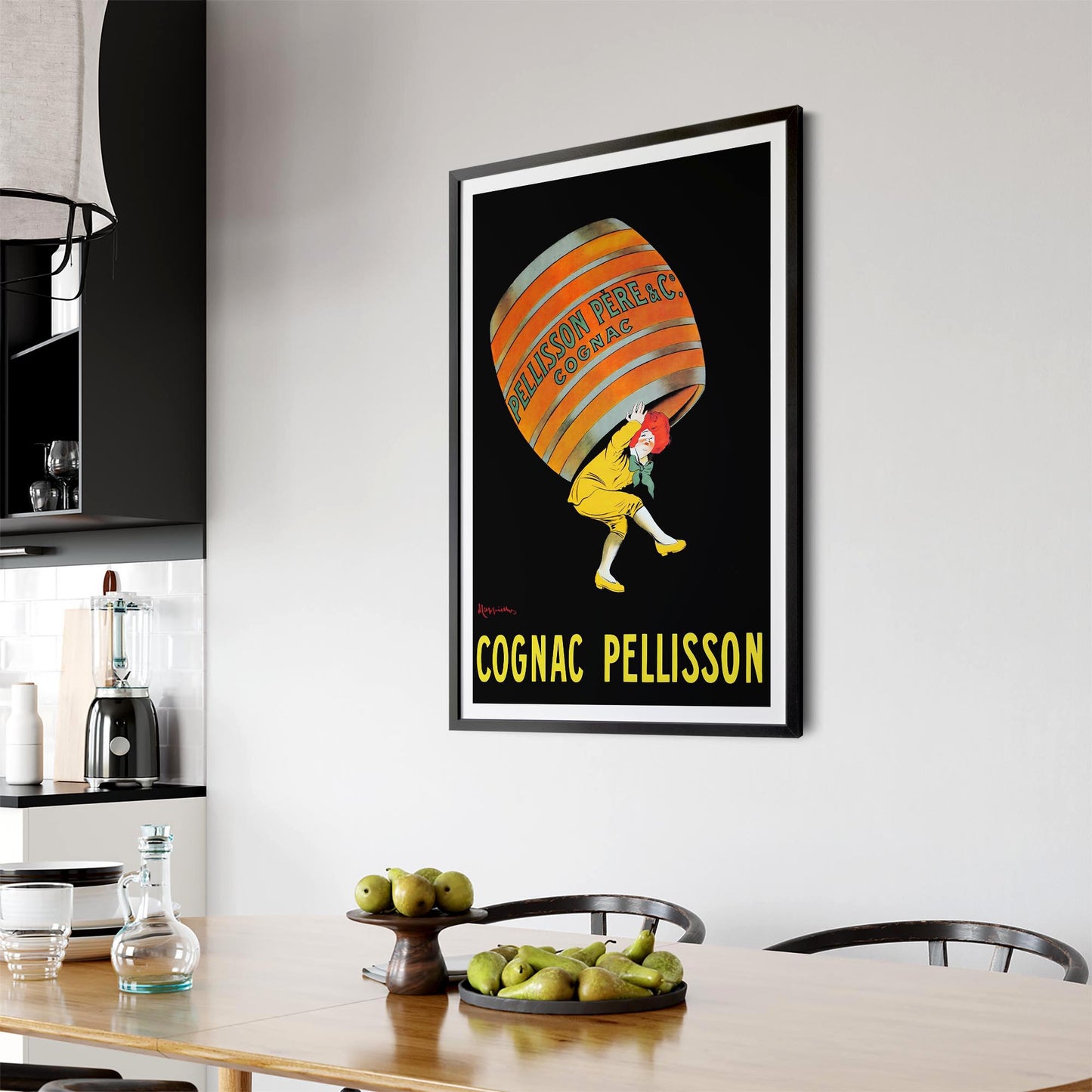 Cognac Pellisson Vintage Drink Advert Wall Art - The Affordable Art Company
