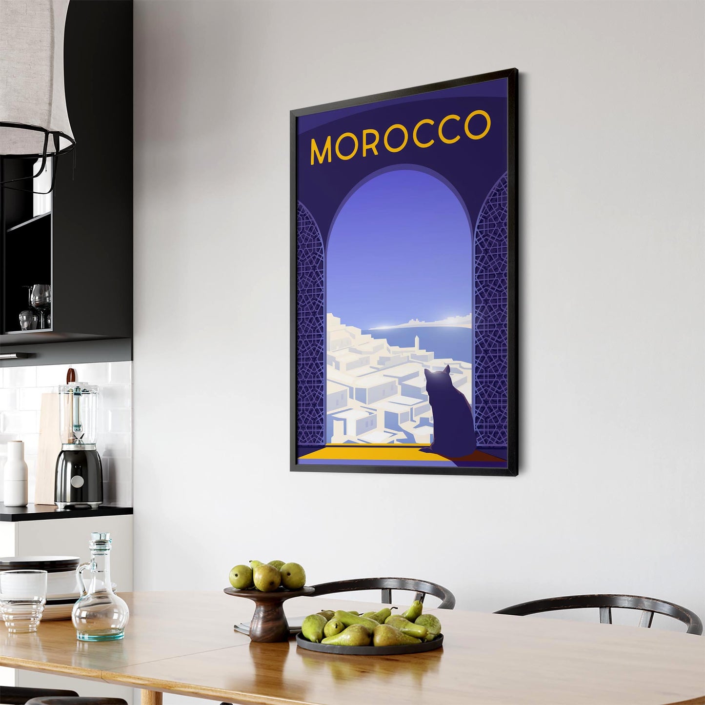 Retro Morocco Africa Travel Vintage Wall Art - The Affordable Art Company