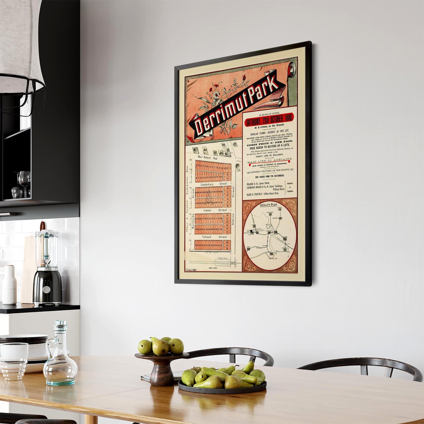 Derrimut Melbourne Vintage Real Estate Advert Art - The Affordable Art Company