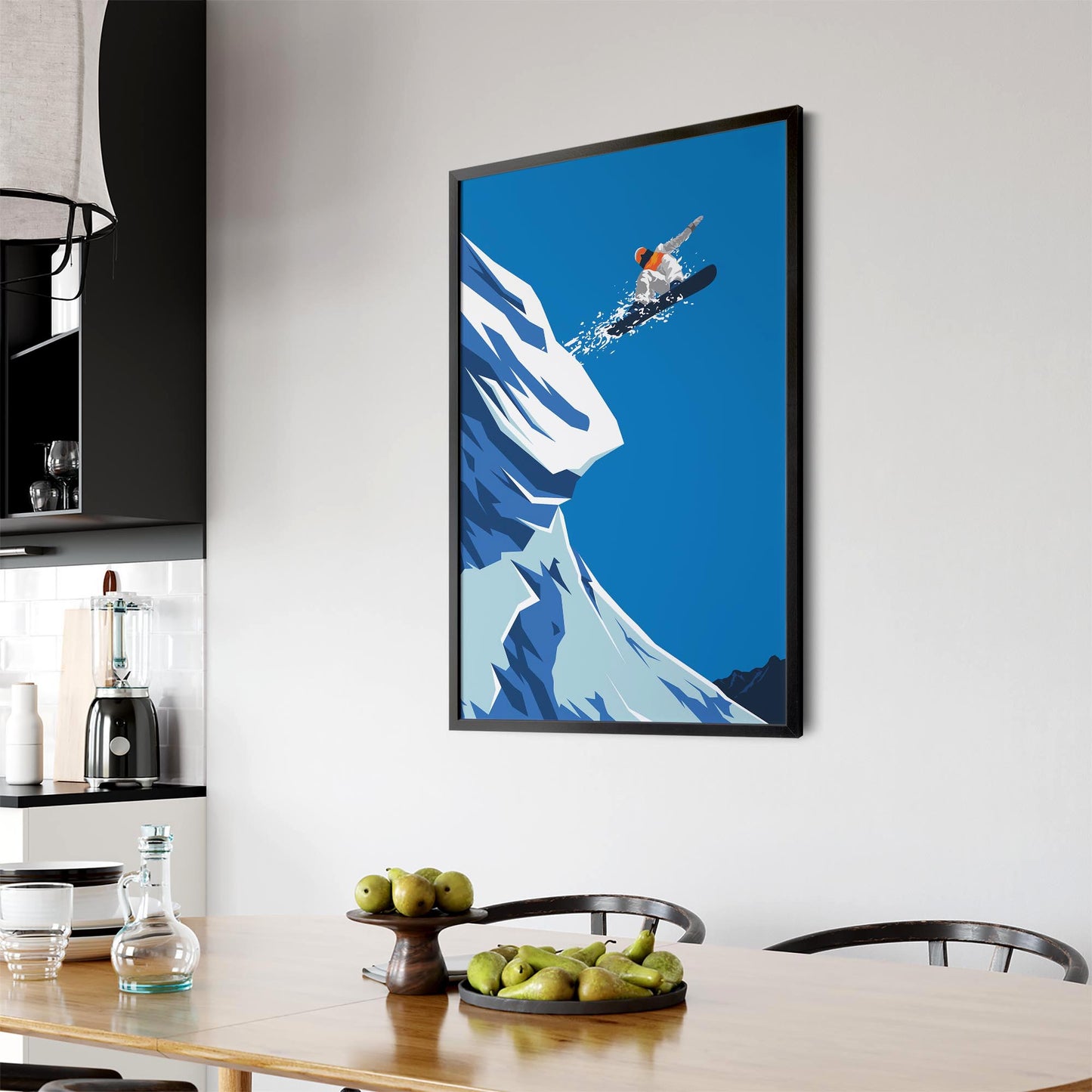 Retro Snowboard Vintage Winter Cabin Wall Art #1 - The Affordable Art Company