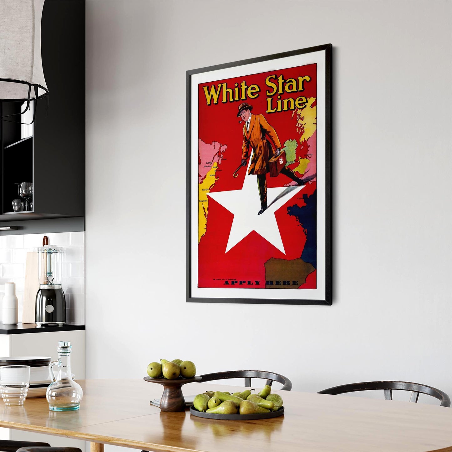 White Star Line Vintage Shipping Advert Wall Art #4 - The Affordable Art Company