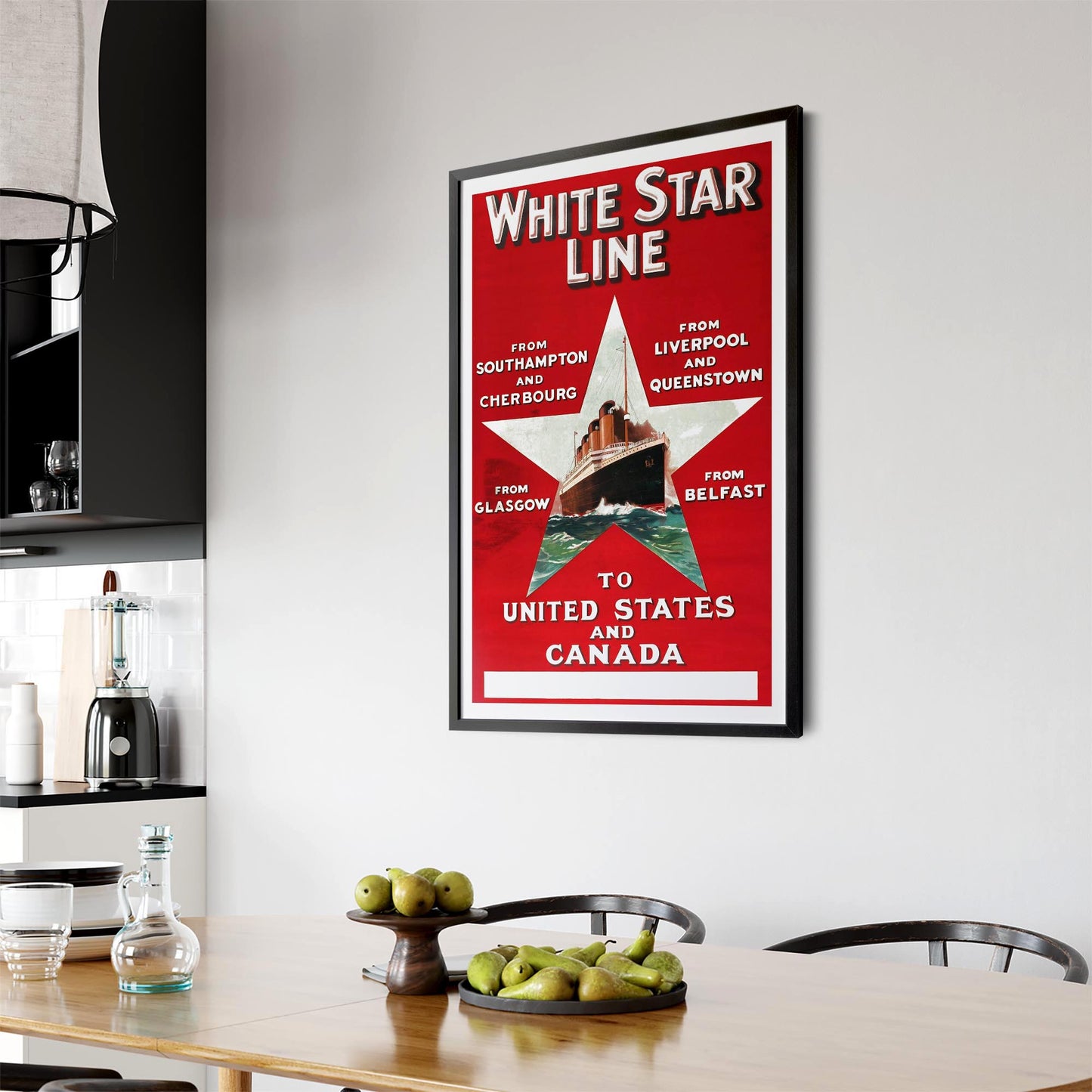 White Star Line Vintage Shipping Advert Wall Art #3 - The Affordable Art Company