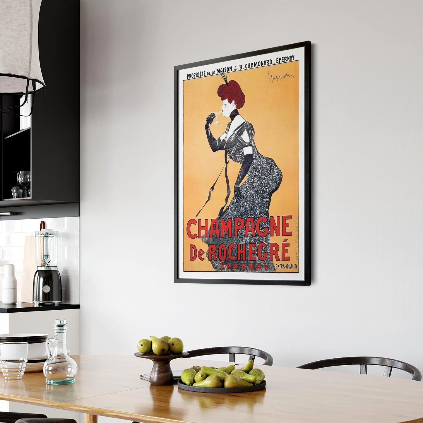 French Champagne Vintage Advert Wall Art - The Affordable Art Company