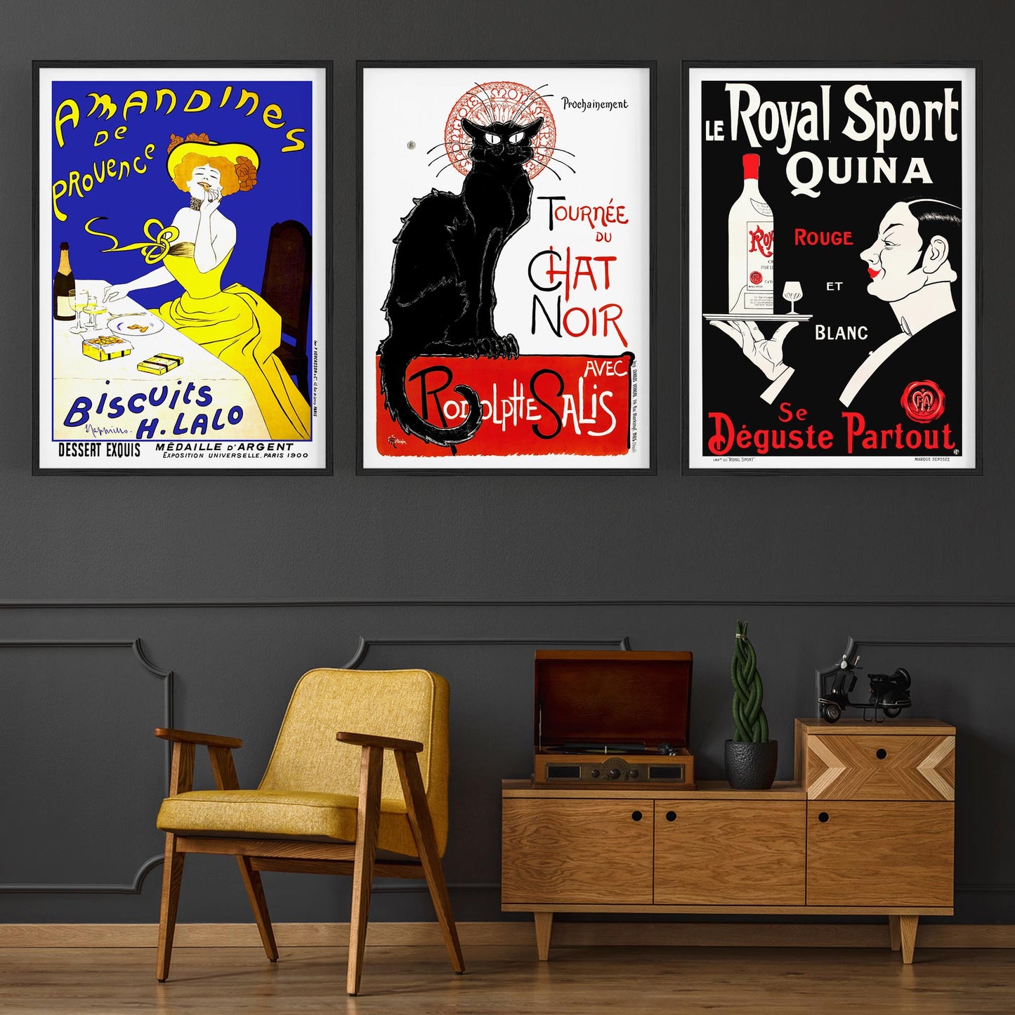 Set of French Cafe Vintage Advert Cafe Wall Art - The Affordable Art Company