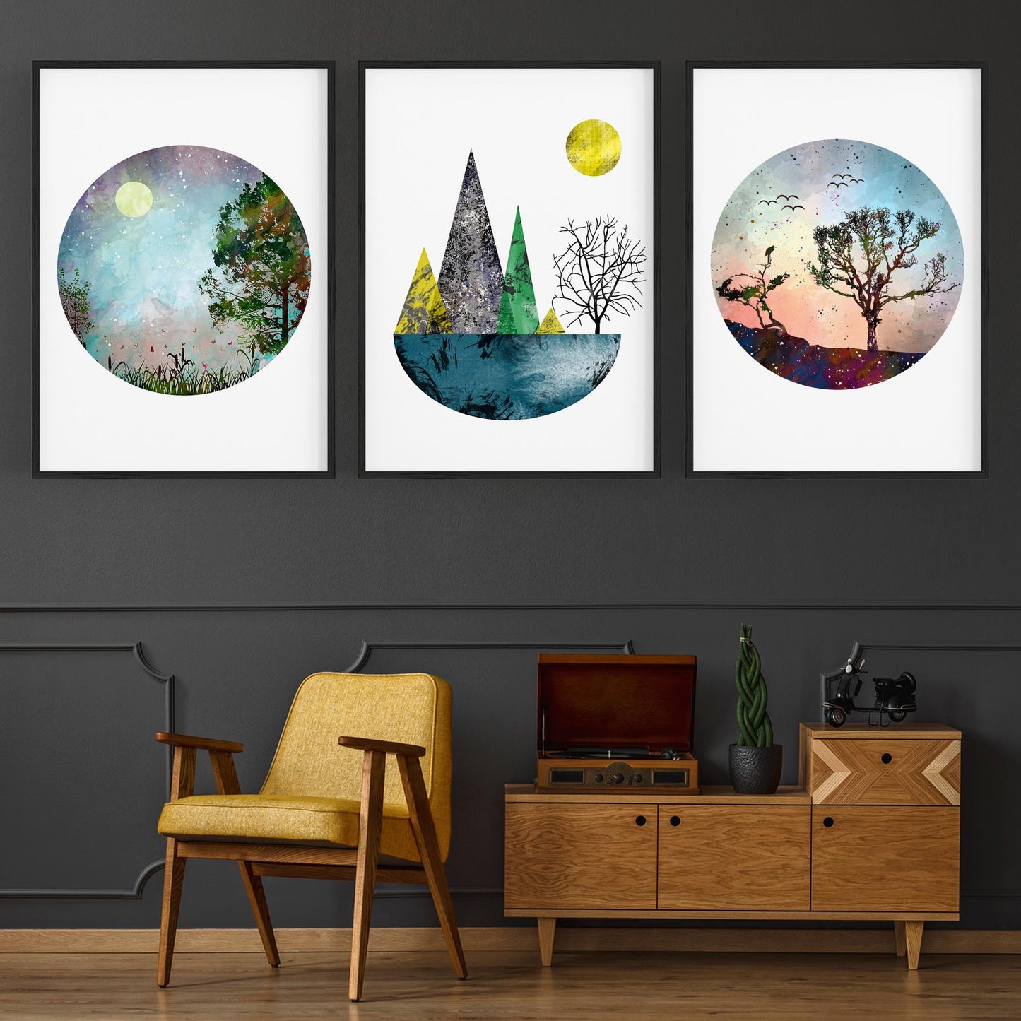 Set of Scandi Nature Landcape Wall Art - The Affordable Art Company