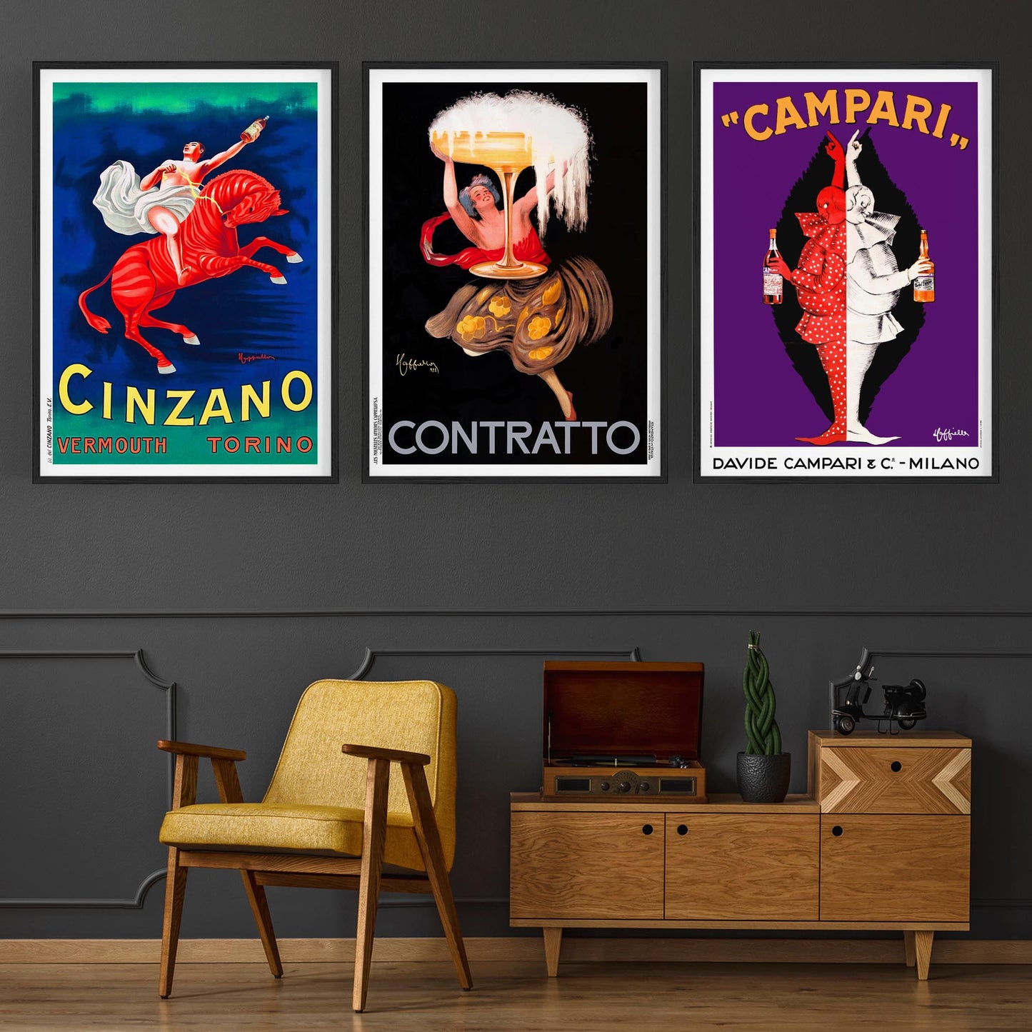 Set of Italian Vintage Cafe Restaurant Drink Wall Art - The Affordable Art Company
