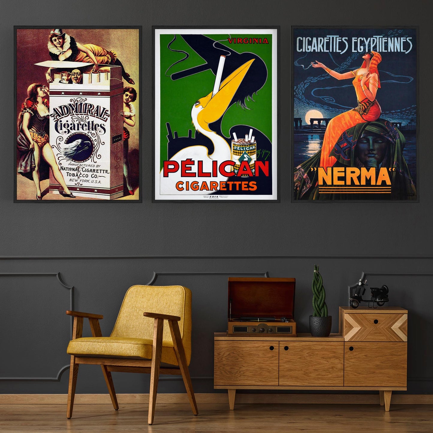 Set of Vintage Cigarette Adverts Wall Art - The Affordable Art Company