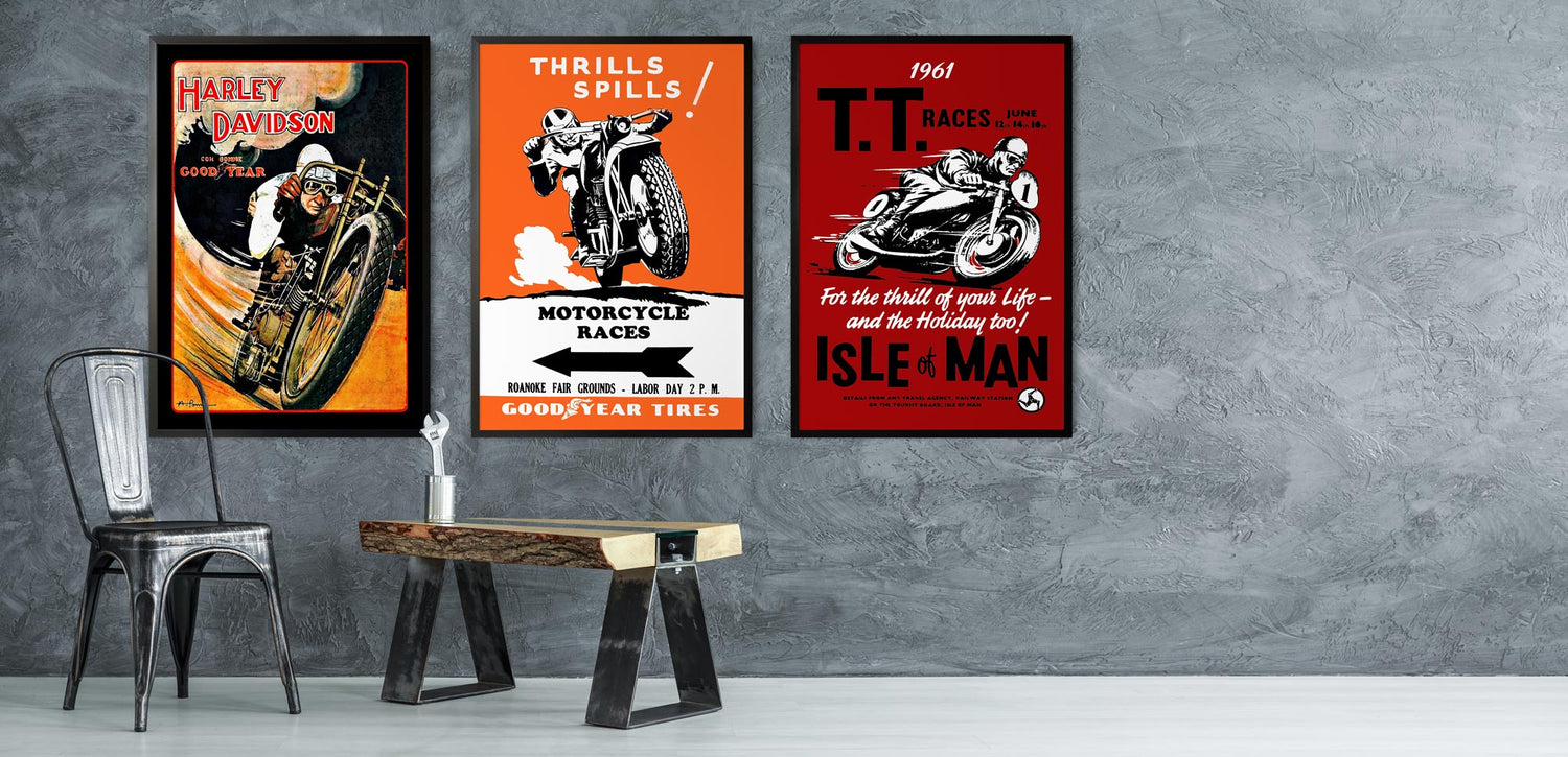 The Vintage Man Cave Wall Art Collection