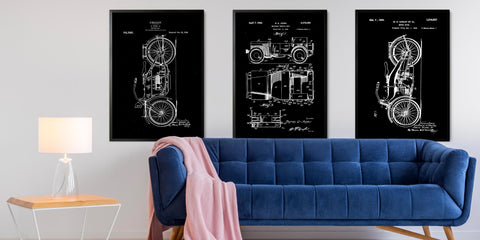The Car, Bike & More Patent Wall Art Collection