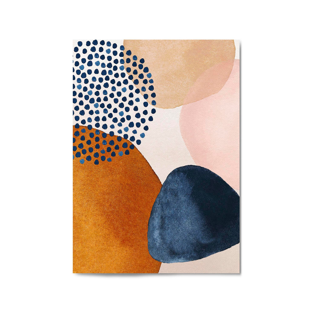 Abstract Modern Watercolour Shapes Painting Wall Art #7 - The Affordable Art Company
