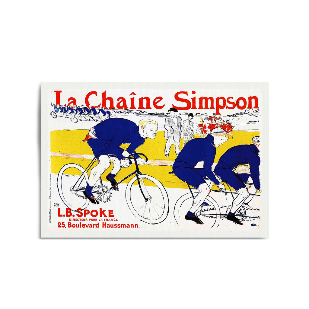 French "La Chaine Simpson" Cycling Vintage Wall Art - The Affordable Art Company