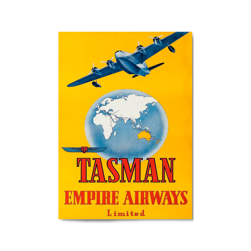 Tasman Empire Airways Vintage Travel Advert Wall Art - The Affordable Art Company