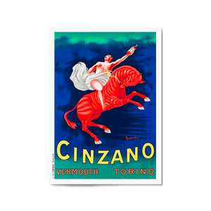 Vintage Cinzano Advert Italian Restaurent Wall Art - The Affordable Art Company