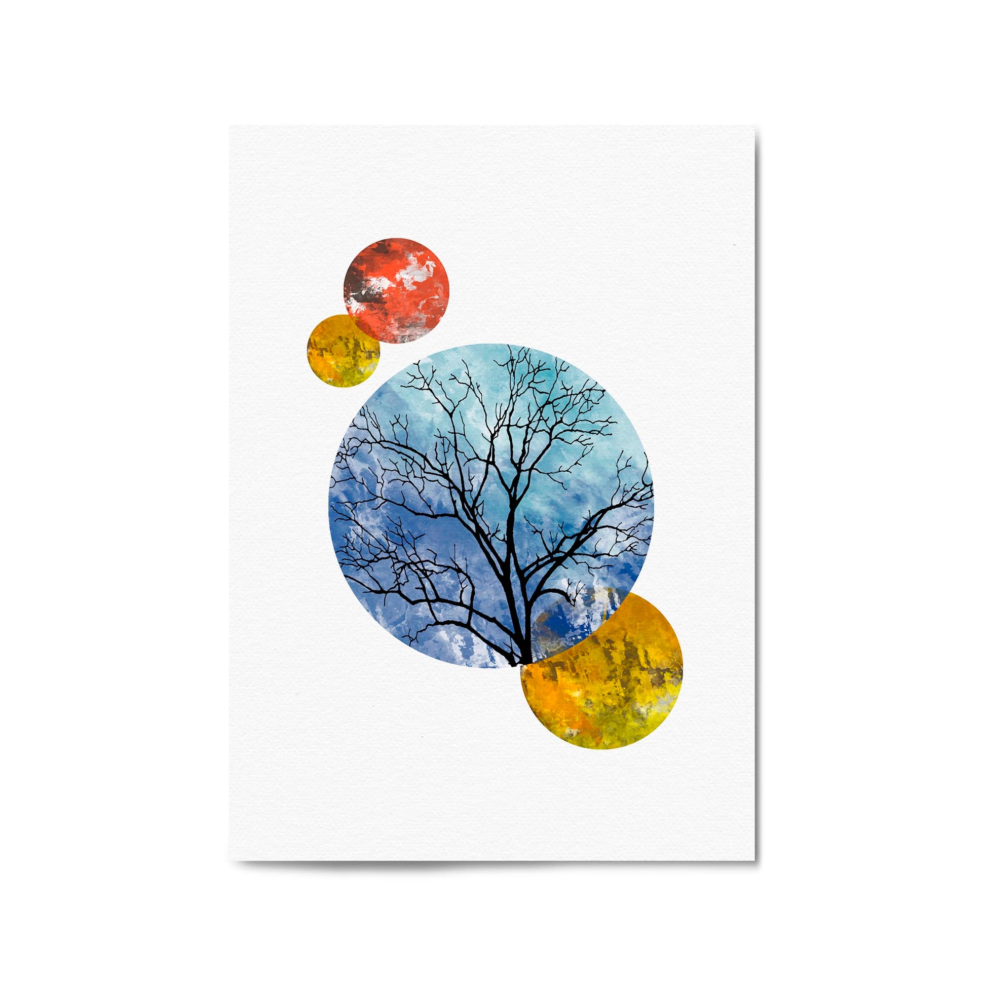 Scandi Circle Landscape Kitchen Minimal Wall Art #5 - The Affordable Art Company