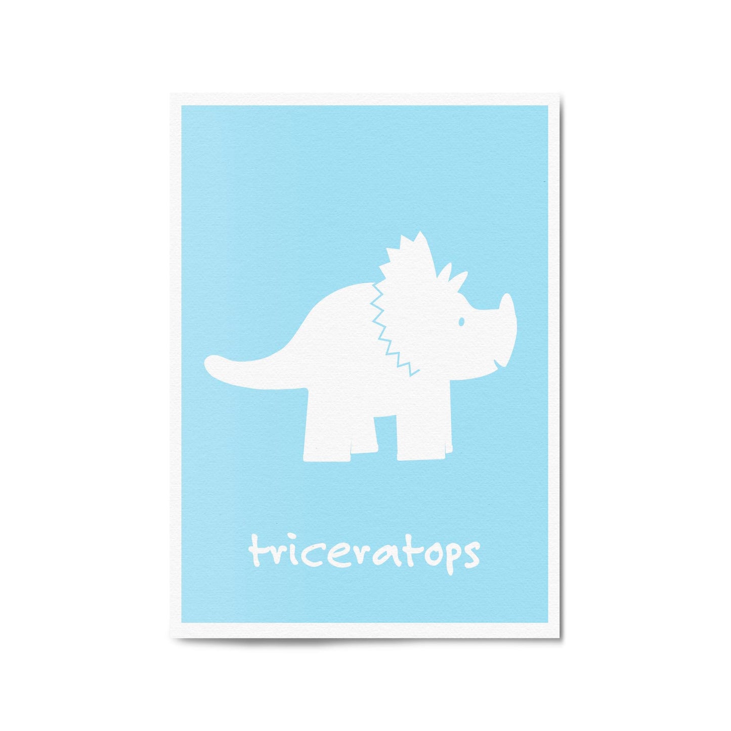 Tricerotops Dinosaur Boys Bedroom Nursery Wall Art - The Affordable Art Company