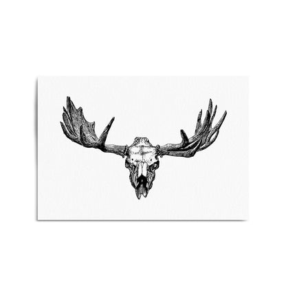 Elk Antlers Hunting Trophy Man Cave Wall Art - The Affordable Art Company