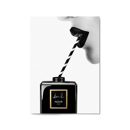 Black Perfume Bottle Fashion Photograph Wall Art - The Affordable Art Company