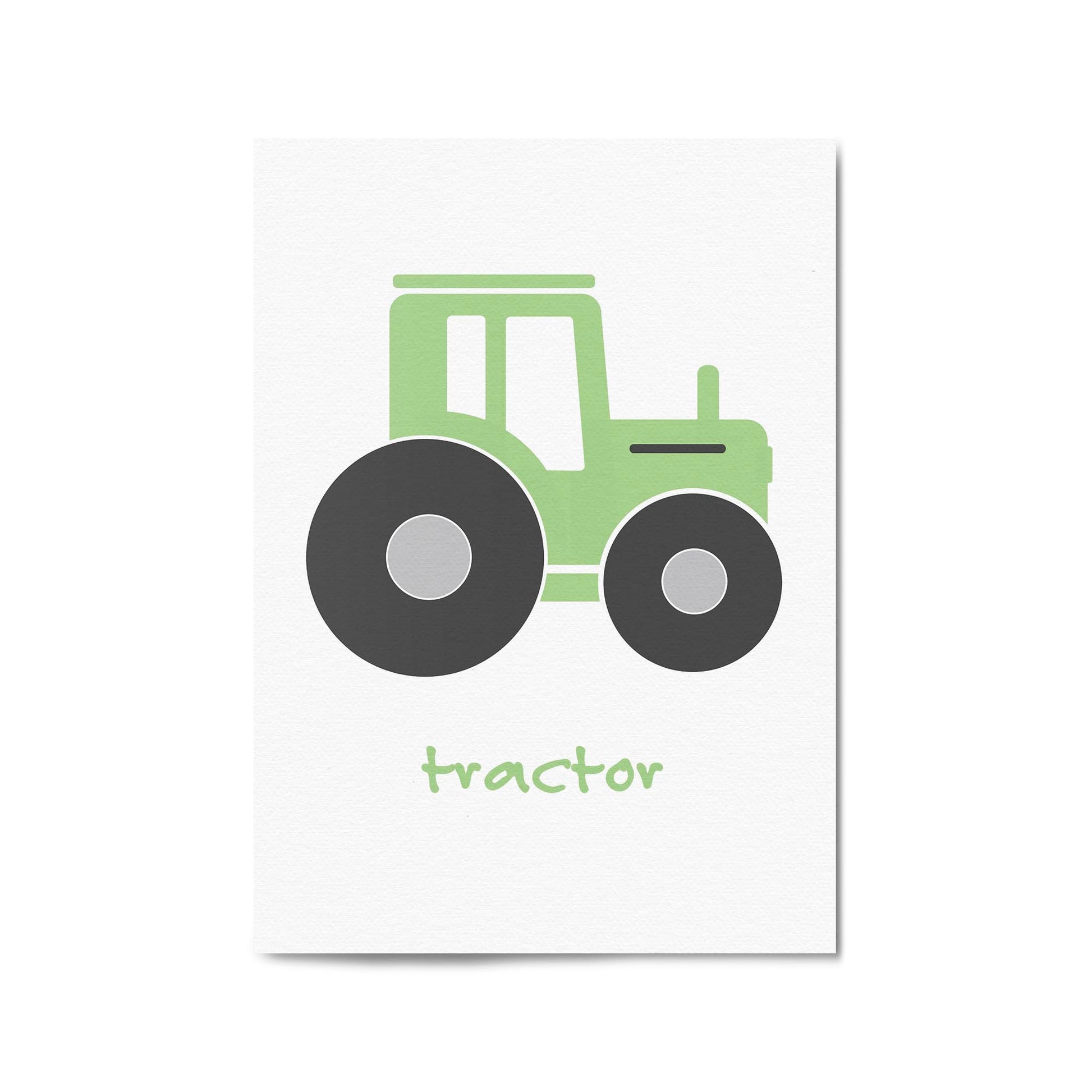 Tractor Cartoon Boys Bedroom Nursery Wall Art - The Affordable Art Company