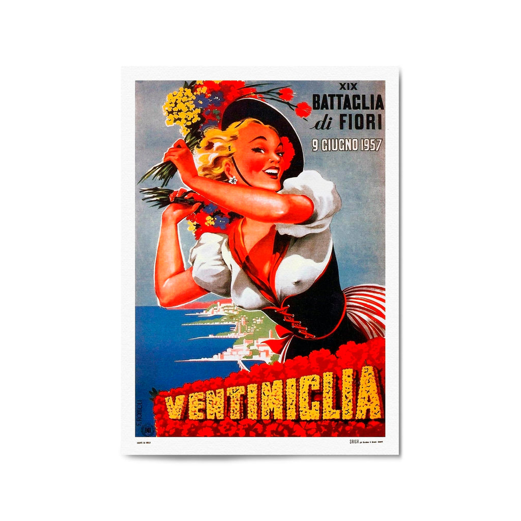 Ventimiglia Italian Vintage Advert Wall Art - The Affordable Art Company