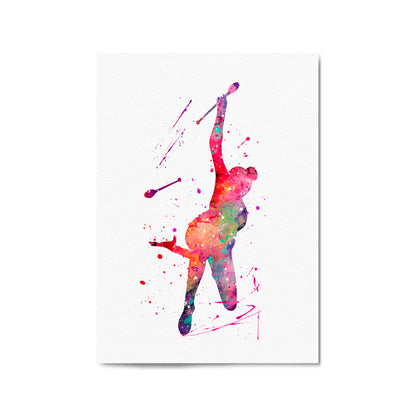 Gymnast Dance Girls Bedroom Gymnastics Wall Art #4 - The Affordable Art Company