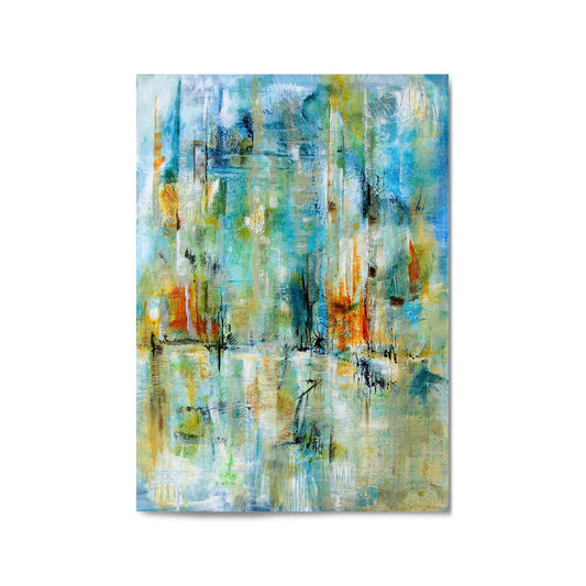 Blue Abstract Painting Minimal Modern Wall Art #2 - The Affordable Art Company