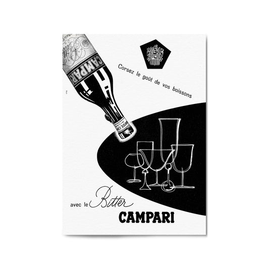 Bitter Campari Vintage Advert Wall Art - The Affordable Art Company