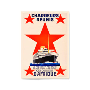 French Chargeurs Shipping Vintage Advert Wall Art - The Affordable Art Company