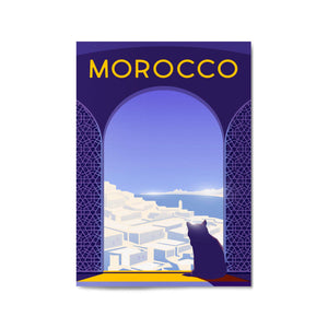 Retro Morocco Africa Travel Vintage Wall Art - The Affordable Art Company