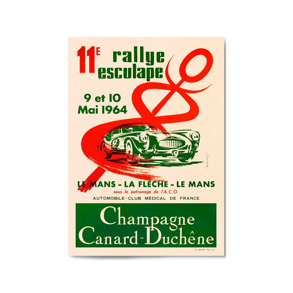 French Motorsport Vintage Advert Garage Wall Art - The Affordable Art Company
