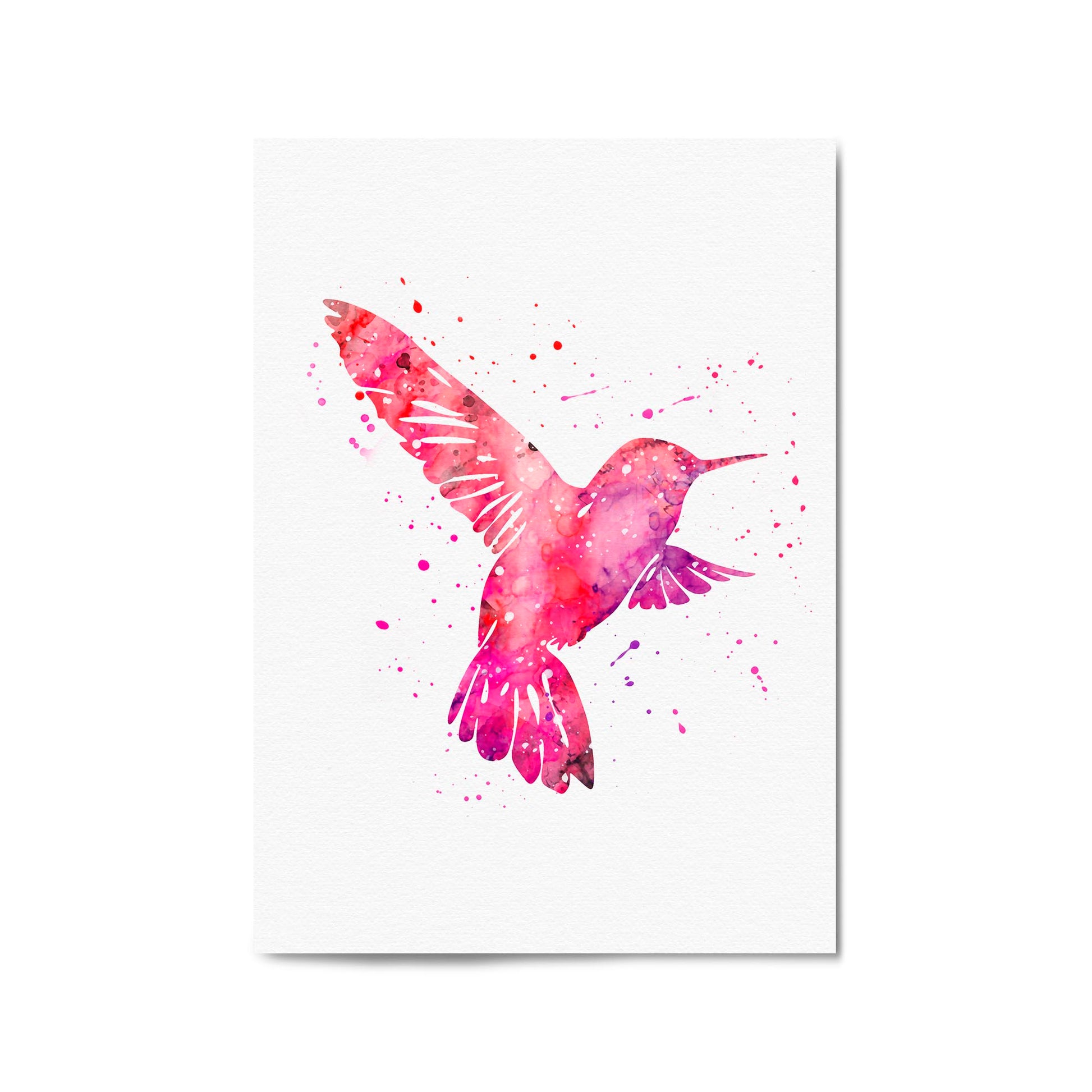 Watercolour Hummingbird Bird Nursery Wall Art #3 - The Affordable Art Company