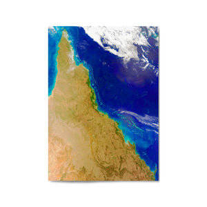 Great Barrier Reef from Space Australia Wall Art - The Affordable Art Company