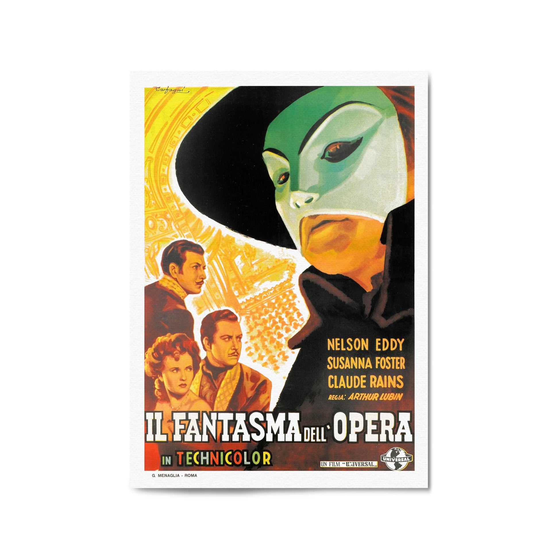 French Phantom of the Opera Vintage Advert Art - The Affordable Art Company