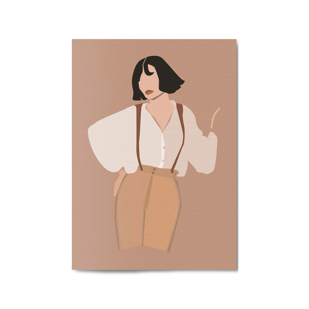 Abstract Confidence Girl Fashion Retro Wall Art - The Affordable Art Company