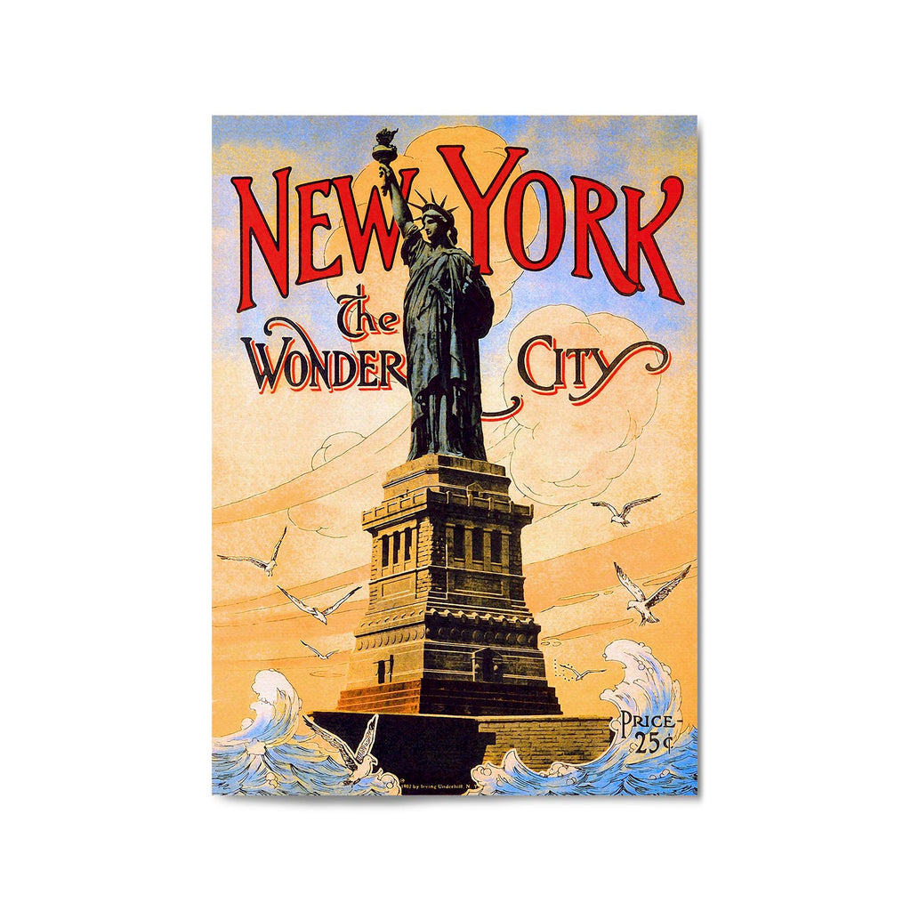 Statue of Liberty, New York Vintage Advert Wall Art - The Affordable Art Company
