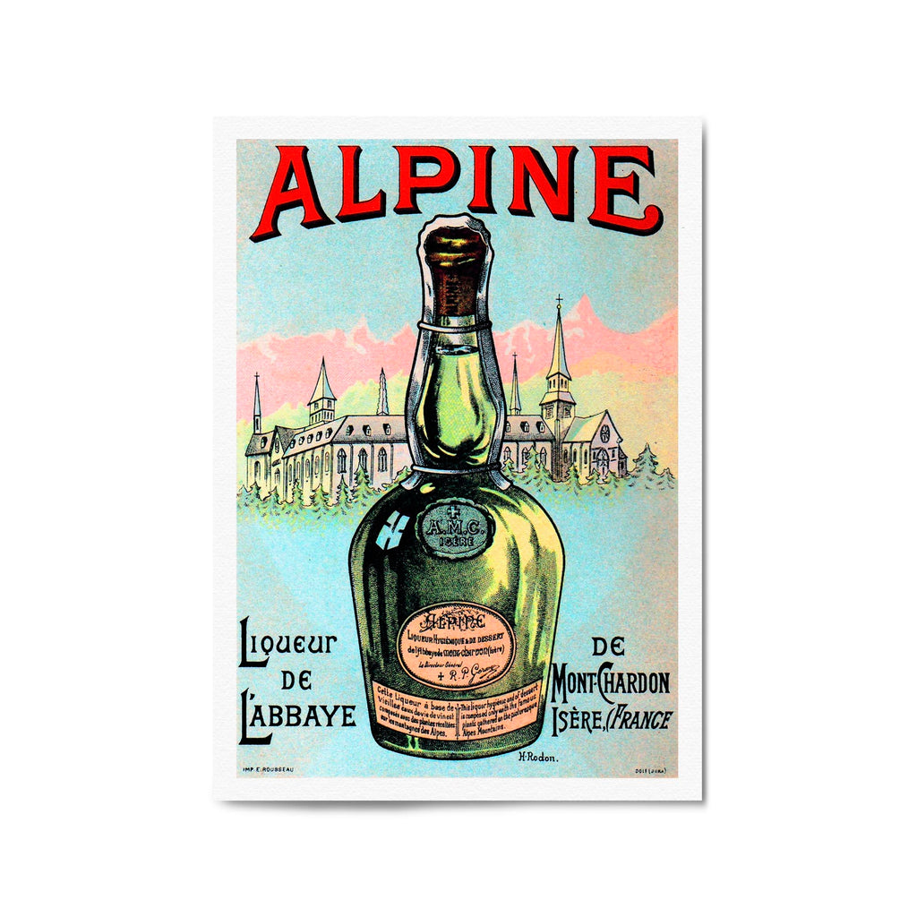 Alpine Liqueur Vintage Advert Wall Art - The Affordable Art Company