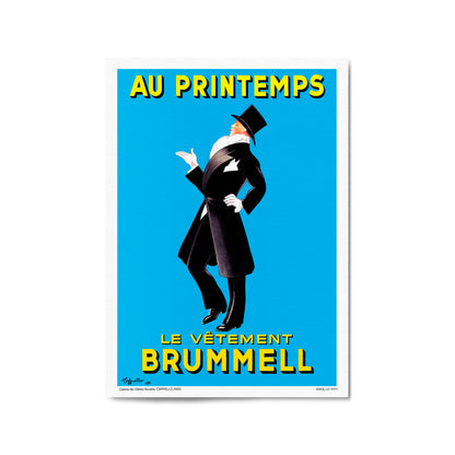 French Brummell Fashion Vintage Advert Wall Art - The Affordable Art Company