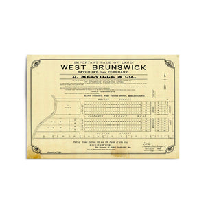 Brunswick Melbourne Vintage Real Estate Advert Art #1 - The Affordable Art Company