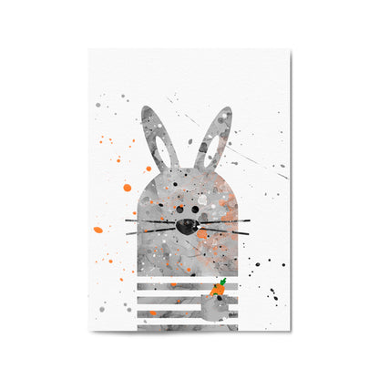 Rabbit Nursery Cartoon Cute Baby Wall Art #1 - The Affordable Art Company