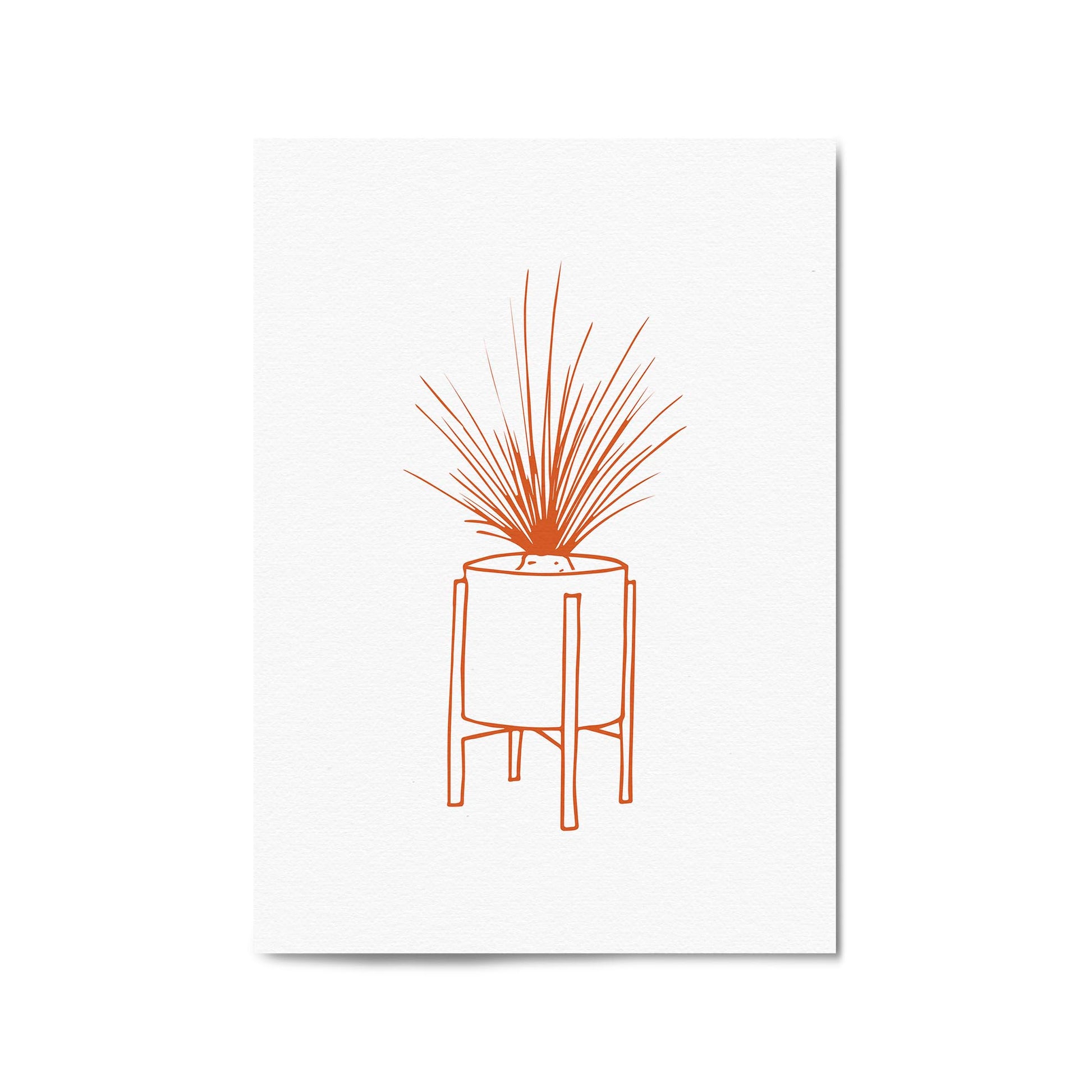 Abstract House Plant Minimal Living Room Wall Art #27 - The Affordable Art Company