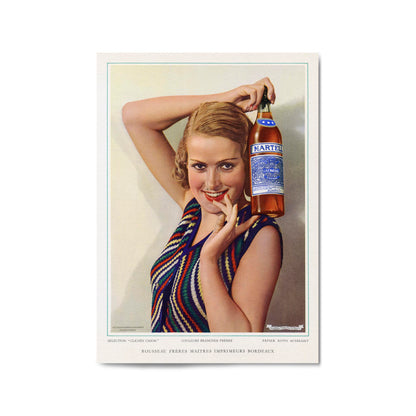 Martell Cognac Vintage Drinks Advert Wall Art - The Affordable Art Company