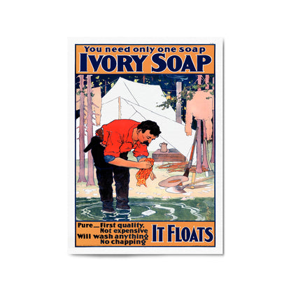 Ivory Soap Vintage Advert Laundry Room Wall Art - The Affordable Art Company