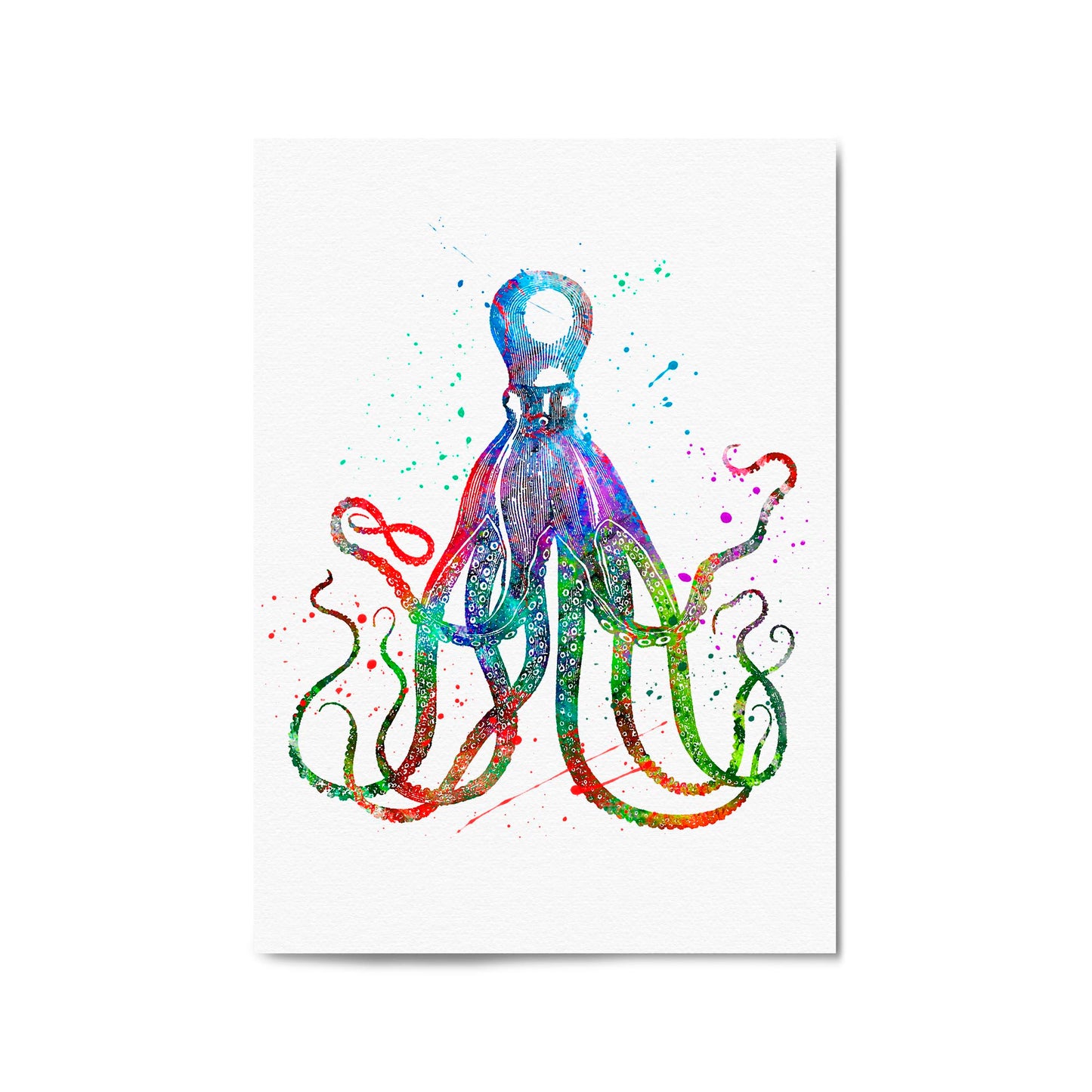 Cite Giant Squid Painting Sealife Nursery Wall Art - The Affordable Art Company