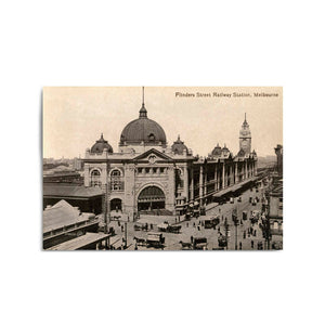 Flinders St Station Melbourne Vintage Photograph Art #2 - The Affordable Art Company