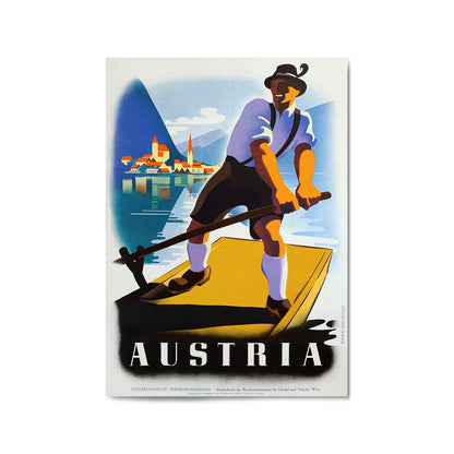 Austria Vintage Travel Advert Wall Art - The Affordable Art Company